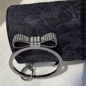 Black Lace Evening Bag with Blingy bracelet is how you wear it! BySondra Roberts
